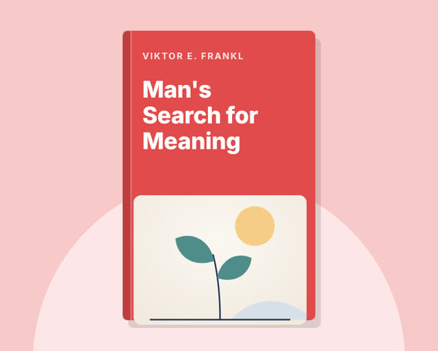 Man's Search for Meaning by Viktor E. Frankl — illustrated cover