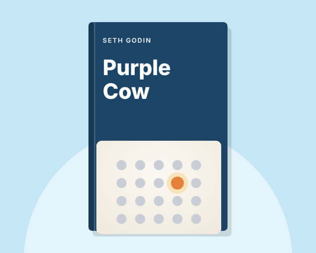 Purple Cow by Seth Godin — illustrated cover