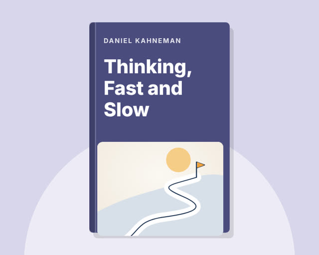 Thinking, Fast and Slow by Daniel Kahneman — illustrated cover