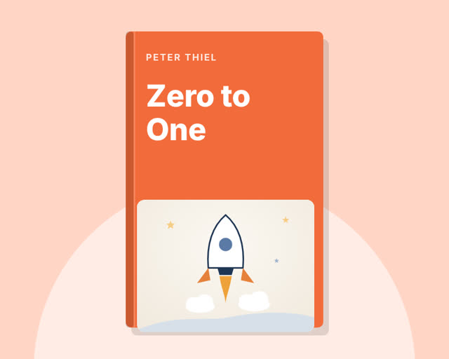 Zero to One by Peter Thiel with Blake Masters — illustrated cover